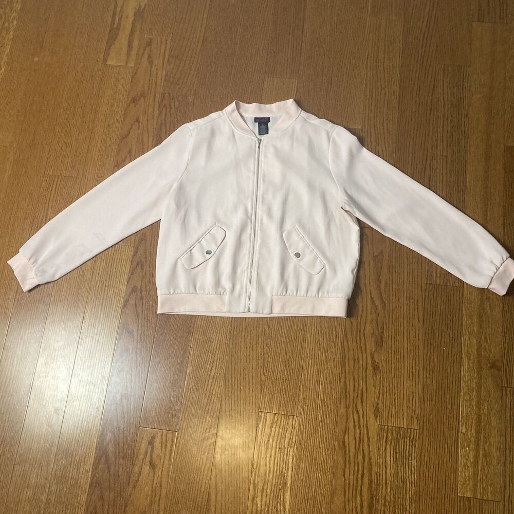 Large damage lightweight cute pink long sleeve jacket flirtatious